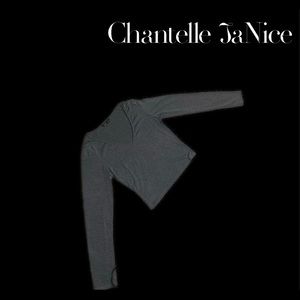 Long sleeve crop top. Charcoal. Size small